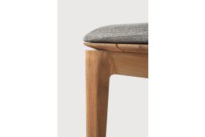 BOK OUTDOOR BENCH - TEAK - MOCHA FABRIC - 2+ SEATER 137 x 35 x 49	10382