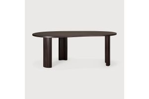 BOOMERANG DESK - VARNISHED MAHOGANY - DARK BROWN - PEBBLE SHAPE 200 x 100 x 76	35014