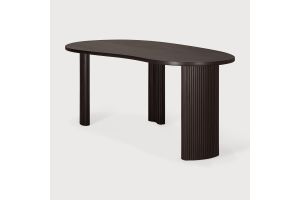 BOOMERANG DESK - VARNISHED MAHOGANY - DARK BROWN - PEBBLE SHAPE 200 x 100 x 76	35014