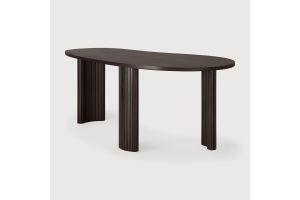 BOOMERANG DESK - VARNISHED MAHOGANY - DARK BROWN - PEBBLE SHAPE 200 x 100 x 76	35014