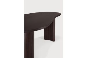 BOOMERANG DESK - VARNISHED MAHOGANY - DARK BROWN - PEBBLE SHAPE 200 x 100 x 76	35014
