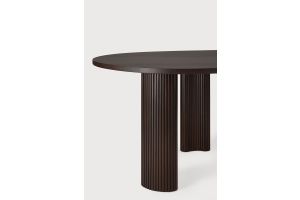 BOOMERANG DESK - VARNISHED MAHOGANY - DARK BROWN - PEBBLE SHAPE 200 x 100 x 76	35014