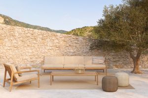 ETHNICRAFT DONUT OUTDOOR POEF-MOCHA 20067 50 x 50 x 40