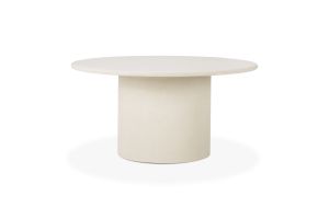 ELEMENTS DINING TABLE - VARNISHED MICROCEMENT - OFF WHITE - ROUND 150 X 150 X 76  26425