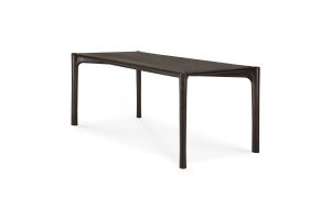 PI TEAK DARK-BROWN VARNISHED DINING 180X90 CM