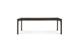 PI TEAK DARK-BROWN VARNISHED DINING 220X95X76 CM