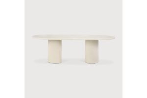 ELEMENTS DINING TABLE - VARNISHED MICROCEMENT - OFF WHITE - OBLONG 240 X 100 X 76 26427