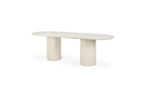 ELEMENTS DINING TABLE - VARNISHED MICROCEMENT - OFF WHITE - OBLONG 240 X 100 X 76 26427