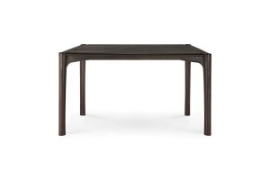 PI TEAK DARK-BROWN VARNISHED DINING 140X80 CM