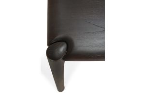 PI TEAK DARK-BROWN VARNISHED DINING 140X80 CM