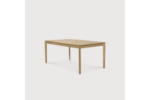 ETHNICRAFT BOK EXTENDABLE DINING TABLE - VARNISHED OAK - RECTANGULAR 140/220 X 90 X 76 55207