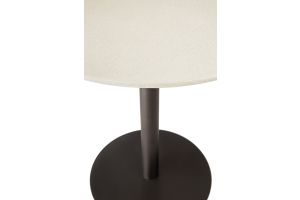 BLEND DINING TABLE - VARNISHED MICROCEMENT TOP - OFF WHITE - DARK BRONZE BASE - ROUND 90 X 90 X 76 2