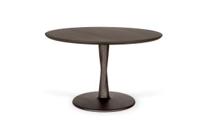 TORSION DINING TABLE - VARNISHED OAK - BROWN - ROUND 127 X 127 X 76 50025