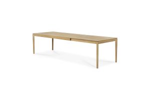 ETHNICRAFT BOK EXTENDABLE DINING TABLE - VARNISHED OAK - RECTANGULAR 200/300 X 100 X 76 55210