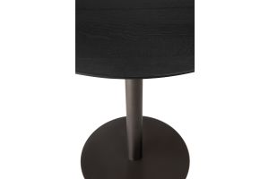 BLEND DINING TABLE - VARNISHED OAK TOP - BLACK - DARK BRONZE BASE - ROUND 90 X 90 X 76 51950