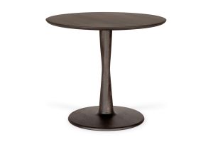 TORSION DINING TABLE - VARNISHED OAK - BROWN - ROUND 90 X 90 X 76 50024