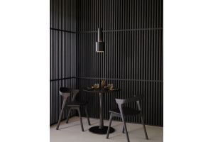 TORSION DINING TABLE - VARNISHED OAK - BROWN - ROUND 90 X 90 X 76 50024