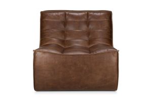 N701 MODULAR SOFA - CHESTNUT LEATHER - 1 SEATER 80 X 91 X 76 20289