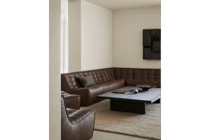 N701 MODULAR SOFA - CHESTNUT LEATHER - 3 SEATER 210 X 91 X 76 20291