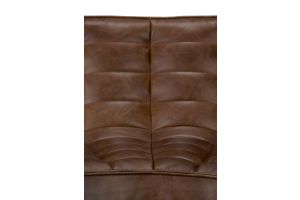 N701 MODULAR SOFA - CHESTNUT LEATHER - 90° ROUND CORNER 120 X 120 X 76 20293