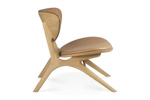 EYE LOUNGE CHAIR - VARNISHED OAK - SIENNA LEATHER 