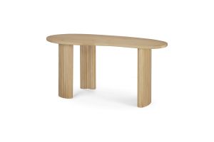 BOOMERANG DESK - VARNISHED OAK - PEBBLE SHAPE 160 X 83 X 76 50794