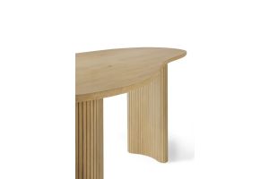 BOOMERANG DESK - VARNISHED OAK - PEBBLE SHAPE 160 X 83 X 76 50794