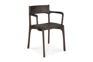 PI DINING CHAIR - VARNISHED TEAK - DARK BROWN - WITH ARMS 55 X 53 X 79 11575