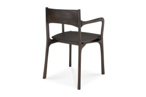 PI DINING CHAIR - VARNISHED TEAK - DARK BROWN - WITH ARMS 55 X 53 X 79 11575