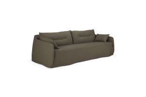 WEAVE SOFA - GREEN FABRIC - 3 SEATER - REMOVABLE COVER 244 X 95 X 75 21413