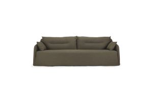 WEAVE SOFA - GREEN FABRIC - 3 SEATER - REMOVABLE COVER 244 X 95 X 75 21413