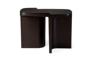 BRUTALIST SIDE TABLE - VARNISHED MAHOGANY - ROSE BROWN - RECTANGULAR 60 X 40 X 45 35160