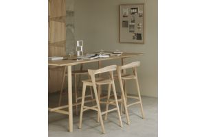BOK BAR STOOL HIGH - VARNISHED OAK 50 X 53 X 103 51561