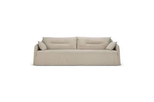 WEAVE SOFA - BONE FABRIC - 3 SEATER - REMOVABLE COVER 244 X 95 X 75 21412