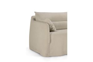 WEAVE SOFA - BONE FABRIC - 3 SEATER - REMOVABLE COVER 244 X 95 X 75 21412