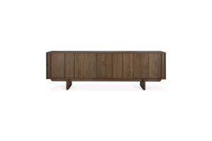 PILLAR SIDEBOARD - VARNISHED TEAK - WILD BROWN - 4 DOORS 220 X 45 X 70 14323