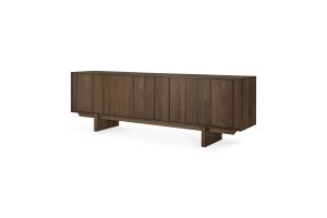 PILLAR SIDEBOARD - VARNISHED TEAK - WILD BROWN - 4 DOORS 220 X 45 X 70 14323