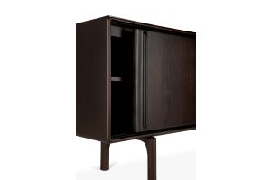 FLOW SIDEBOARD - VARNISHED MAHOGANY - ROSE BROWN - 2 SLIDING DOORS 224 X 45 X 82 35086