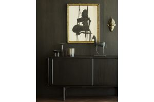 FLOW SIDEBOARD - VARNISHED MAHOGANY - ROSE BROWN - 2 SLIDING DOORS 224 X 45 X 82 35086