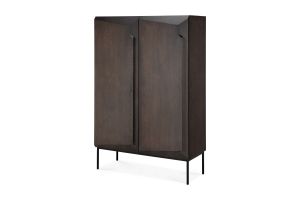 STAIRS CUPBOARD - VARNISHED OAK - BROWN - 2 DOORS 100 X 46 X 150 50441