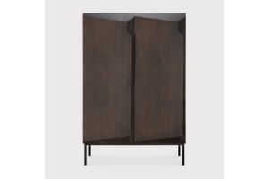 STAIRS CUPBOARD - VARNISHED OAK - BROWN - 2 DOORS 100 X 46 X 150 50441