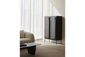 STAIRS CUPBOARD - VARNISHED OAK - BROWN - 2 DOORS 100 X 46 X 150 50441