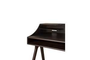 FLOW DESK - VARNISHED MAHOGANY - ROSE BROWN - 2 DRAWERS - RECTANGULAR 140 X 55 X 96 35089