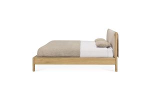 PI BED - OAK - CLOUD FABRIC - MATTRESS 180X200 - WITHOUT SLATS - REMOVABLE COVER 202 X 222 X 105 520
