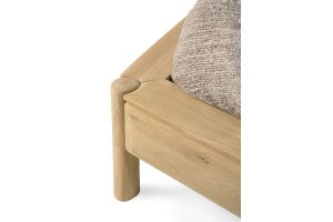 PI BED - OAK - CLOUD FABRIC - MATTRESS 180X200 - WITHOUT SLATS - REMOVABLE COVER 202 X 222 X 105 520