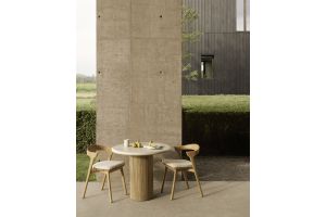 ROLLER MAX OUTDOOR TABLE - VARNISHED CONCRETE TOP -Ø90 CM 11215