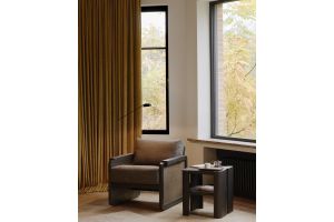 PANEL SIDE TABLE - VARNISHED TEAK - BROWN 45 x 45 x 50 10766