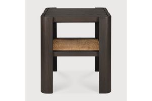 PANEL SIDE TABLE - VARNISHED TEAK - BROWN 45 x 45 x 50 10766