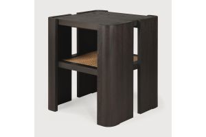 PANEL SIDE TABLE - VARNISHED TEAK - BROWN 45 x 45 x 50 10766
