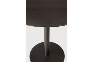 BLEND DINING TABLE VARNISHED OAK BROWN TOP BRONZE 90 x 90 x 76